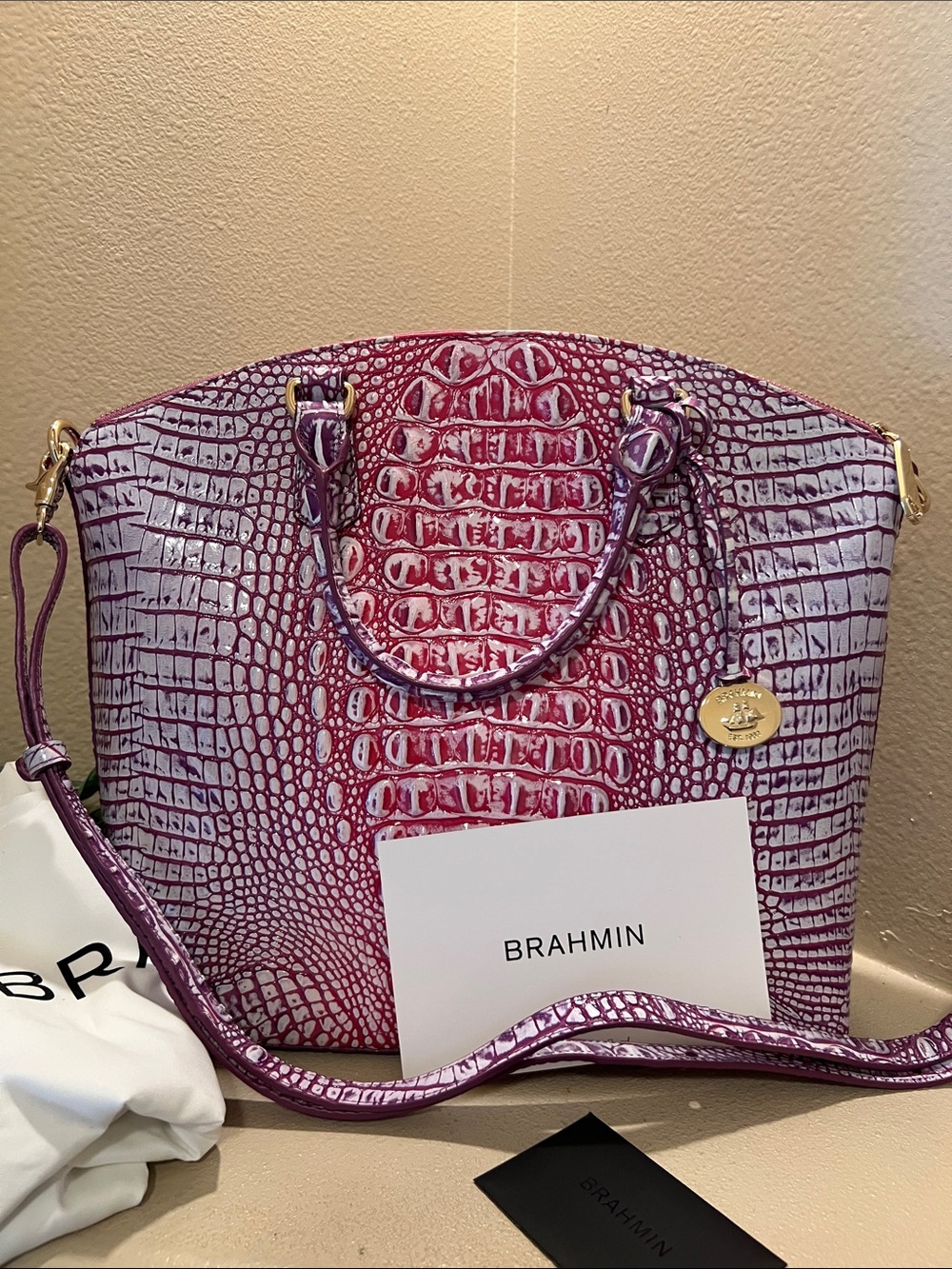Brahmin Large Duxbury Boysenberry Ombre Melbourne